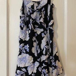 Express floral faux wrap dress